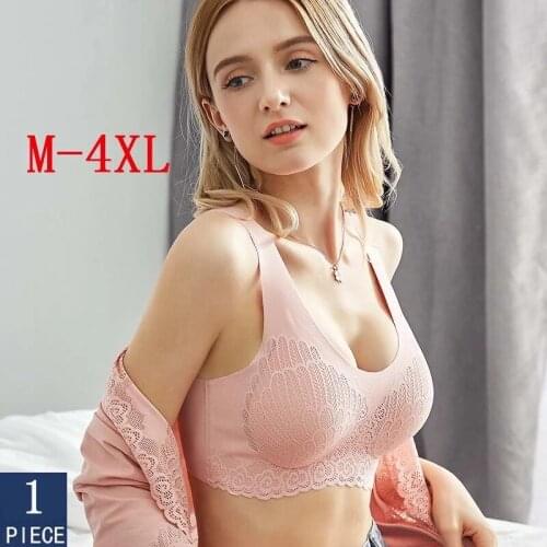 VIP LINK Seamless Bras For Women Underwear BH Sexy Lace Brassiere Push Up Bralette With Pad Vest Top Bra