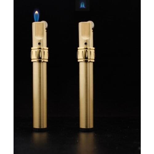 Cylindrical Torch Floating Flint Lighter Metal Grinding Wheel Ghost Non-flammable Butane Lighter Inflatable Lighter Accessories