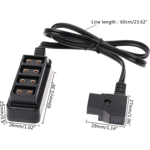 D-Tap Male B-tape To 4 Female Hub Adapter Splitter Cable For Photography Power