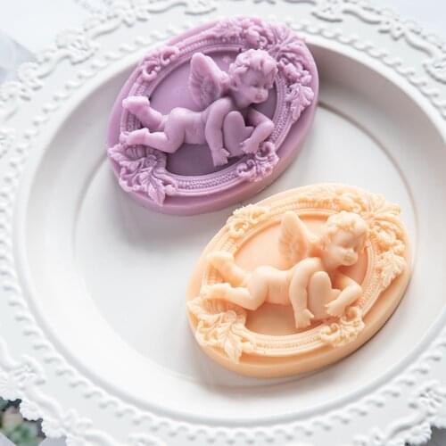 Molds for plaster Aroma gypsum wax sheet mold Pendant silicone mold Angel Baby Silicone Fondant Cake Molds Clay Molds