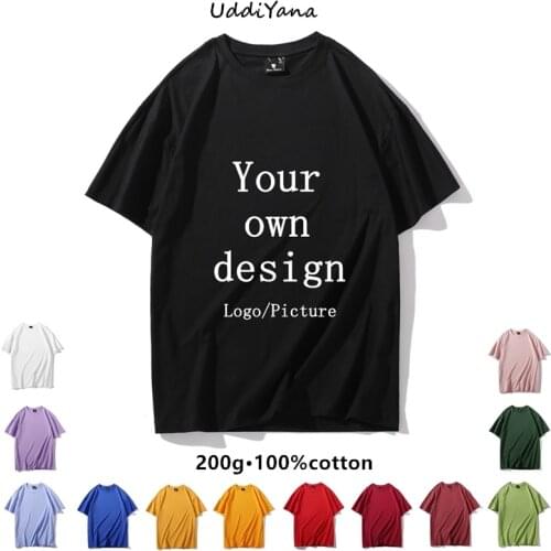 Custom T-Shirt 100% Cotton Quality Fashion Women/Men Top Tee DIY Your Own Design Brand Logo Print Clothes Souvenir Team Clothing