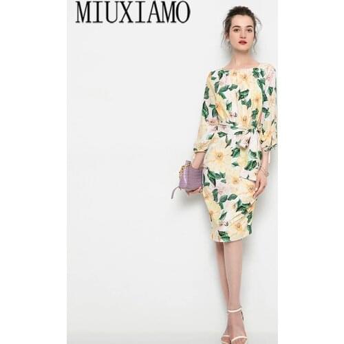 Желтые летние платья MIUXIMAO China At AliExpress