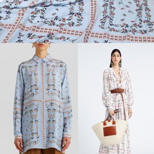 Spring 2021 new printed fabric, square small flower printing, sewing fabric factory shop not out of stock