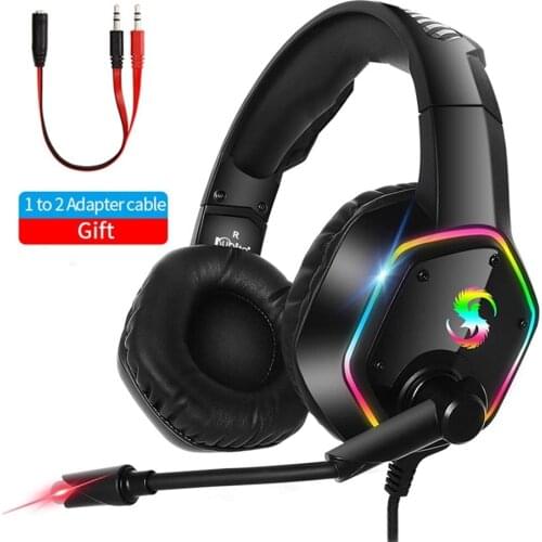 Upgrade RGB LED Wired Gamer Headset 7.1 Virtual Surround Sound Stereo Gaming Headphones with Mic Computer PC Headse for PS4