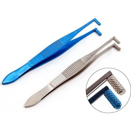 Ophthalmic microscopic instrument double-wheel massage corneal epithelial roller forceps