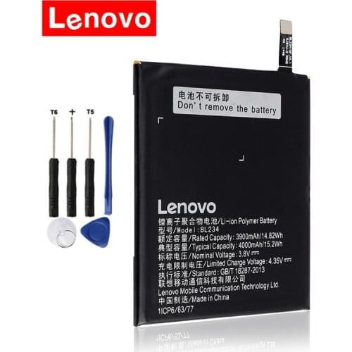Original Lenovo New Real 4000mAh BL234 battery for Lenovo A5000 Vibe P1M P1MA40 P70 P70t P70-T P70A P70-A +Tools