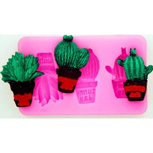 P816 cactus silicone cake decoration mold chocolate mould baking tools