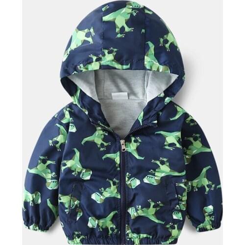 ZWF1266 Girls Coats and Jackets Hooded Kids Character Pattern Children For Girls Boys Clothes Cartoon Print Outerwear