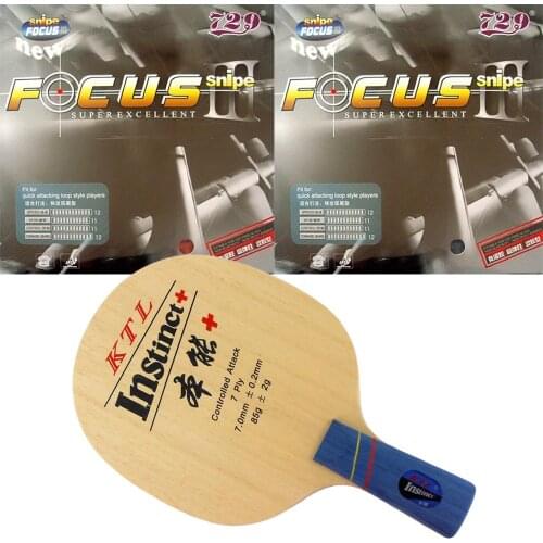 Pro Combo Racket KTL Instinct+ penhold short CS Table Tennis Blade with 2 pieces 729 FOCUS III Rubber Sponge