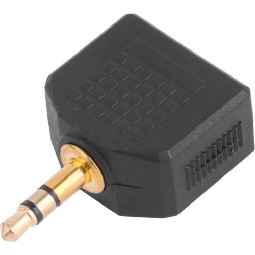 ALLOYSEED 2Pcs 3.5mm Male to Dual 3.5MM Female Jack 3.5 Headphone Y Splitter Audio Adapter Converter For Phone Laptop Tablet MP3