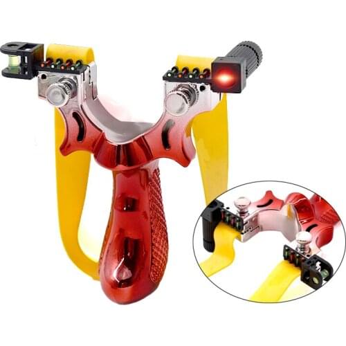 New Laser Slingshot Gradient Red Resin Handle High Precision Infrared Slingshots Outdoor Games Shooting Toy Slingshot