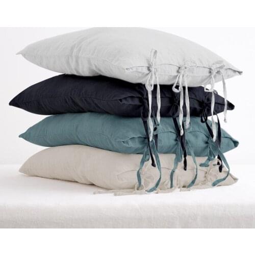 Nordic Style Grey Washed Cotton Linen Pillowcase Solid Color Pillow Cover Breathable Sleeping Bedding Pillow Case