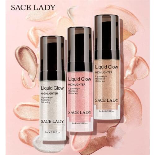 Highlighter Liquid Glow Makeup Bronzer Glow Face Highlighter Cream Liquid Shimmer Make Up Face Contour Brighten Shine Cosmetic