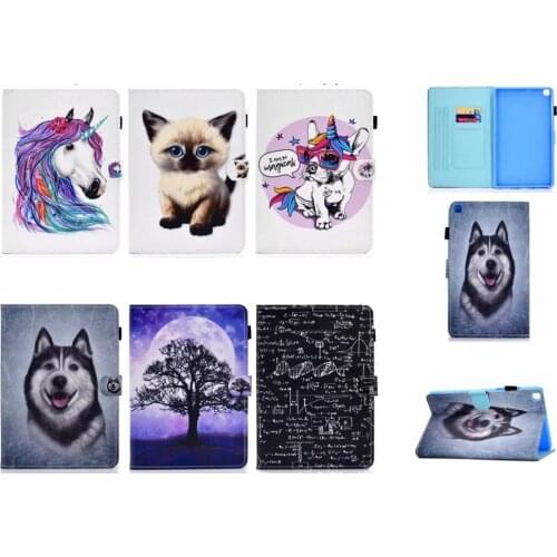 SM-T295 Case For Samsung Galaxy Tab A 8.0 2019 SM-T290 T295 T297 Cover Funda Tablet Fashion Cute Smart PU Leather Stand Shell