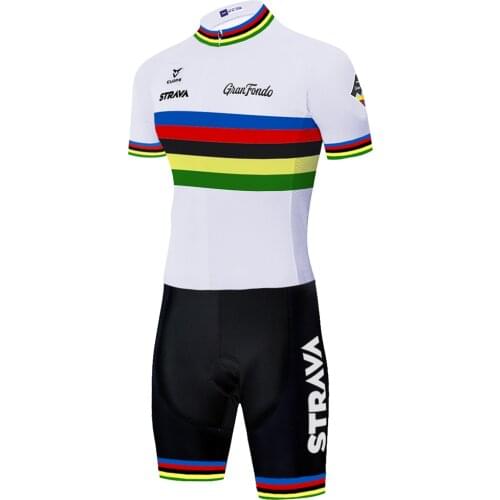 Team Strava Profession cycling jersey suit Triathlon Bike cycling Skinsuits one piece Jumpsuit Kits 20D culotte ciclismo hombre