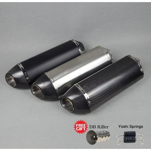 51mm Universal Carbon Fiber Motorcycle Modified Muffler Exhaust Pipe DB Killer for CB600 YZF R6 FZ400 Z900 CBR1000RR Tmax NMAX