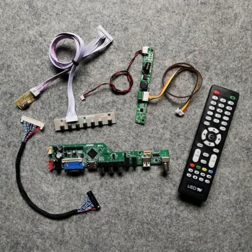 LCD screen For LM195WD1/LM195WD2/LM200WD3/LM200WD4 VGA+AV universal display drive board kit 30-Pin 1600*900 LVDS WLDE 60Hz