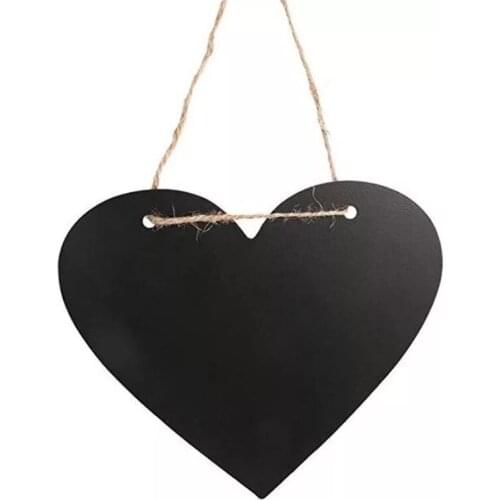 20 mini both side chalkboard signs heart with string message board for home wedding decoration