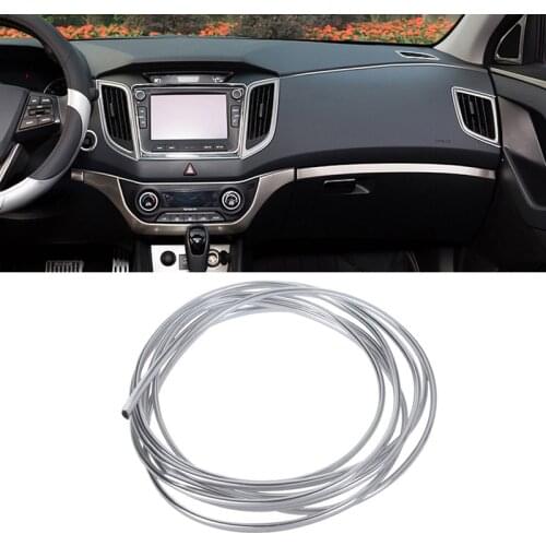 3mx6mm Chrome Trim Strip Bumper Air Vent Grille Switch Rim Moulding "U" Style