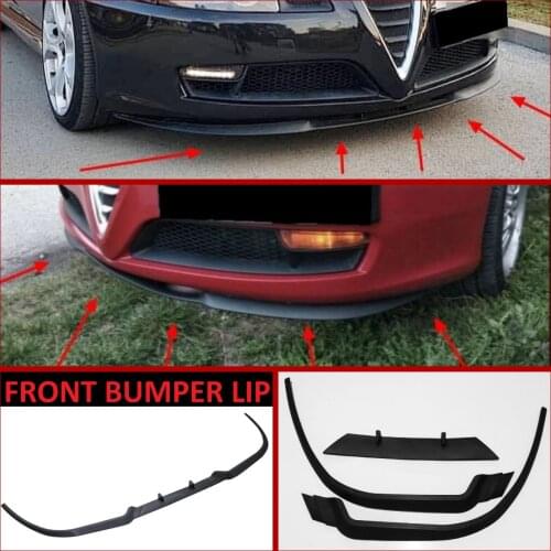 For Alfa Romeo GT CUPRA R Front Bumper Lip Universal 3pcs Diffuser Black Bumper Lip Spoiler Body Kit Tuning Protector Quality