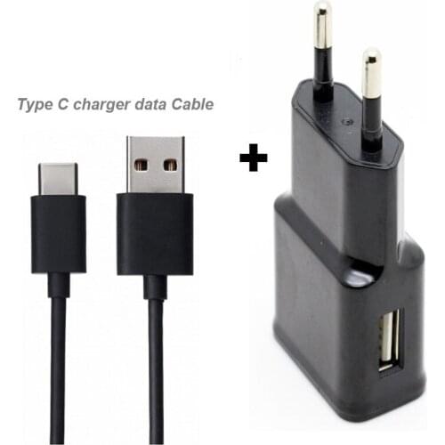 EU US 2A Mobile Phone Charger Adapter+Type C USB Cable For Asus Zenfone 5 ZE620KL,Zenfone 5z ZS620KL,For Huawei P20 Lite,Nova 3e