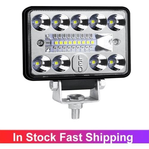 16LED 54W Work Light 12V 24V Car LED Spotlight Square Auto Truck Off Road Mini Ledbar Offroad Car Accessories For Car Truck