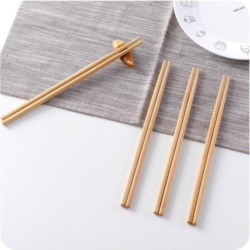 Ten pairs of household bamboo and wood non-slip chopsticks Hotel natural paint-free, wax-free mildew, A637