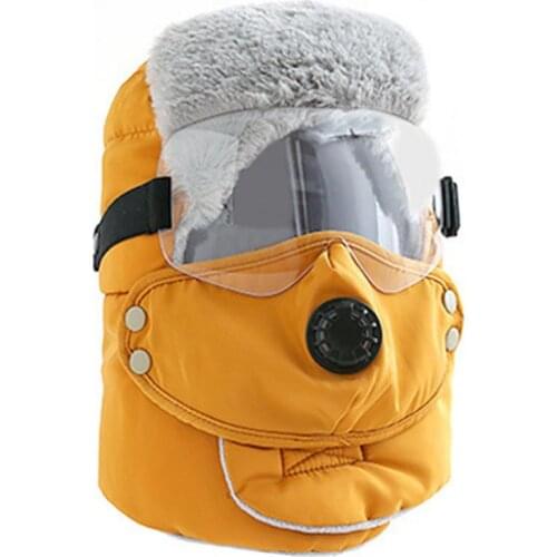 Children Winter Hat Waterproof Windproof Protective Cap Children hat fall and winter anti-droplet girls plus velvet thick