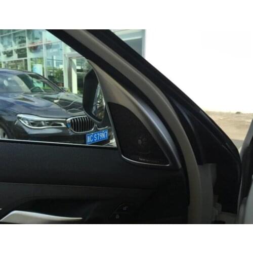 For BMW X1 F48 2016 2017 Matte ABS Chrome plastic Front A Pillar Loud Speaker Cover Trim 4pcs