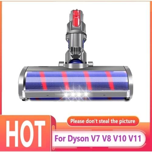 For Dyson V7 V8 V10 V11 HOT Absolute Fluffy Soft Roller Head Quick Release Electric Floor Head Vacuum Cleaner Repair Parts Stock