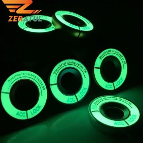For Volkswagen VW Passat Bora Polo T-Cross Golf 4 5 6 Jetta MK5 MK6 Tiguan Luminous Key Ring Ignition Switch Protective Sticker
