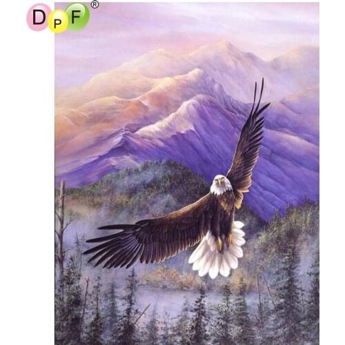 DPF The mountain eagle 5D diamond painting cross stitch needlework diamond mosaic square home decor diamond embroidery crafts