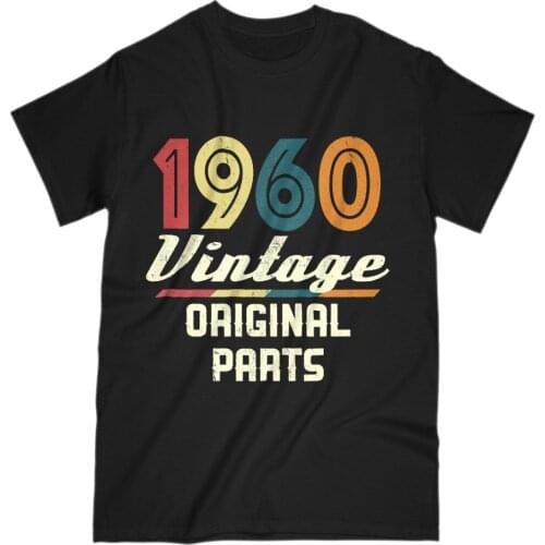 Vintage 1960 T-Shirt Retro 50S 59Th Birthday Gift Tee Men Turning 58 Funky High Quality 2019 Summer New Costumes Men O-Neck Tee