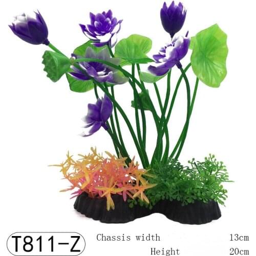Fish Tank Landscaping Simulation Branches Lotus Flower Artificial Tree Aquarium Fake Tree Decor Bonsai Trees