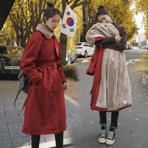 JuneRain Winter Down Jacket Women Mujer Thick Warm Cotton Padded Parkas Female Wool Liner Rabbit Fur Jackets Long Coat Outwears