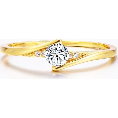 18K Gold Lab Moissanite Promise ring 925 Sterling silver AAAAA Zircon Engagement Wedding Band Rings for women Bridal Jewelry