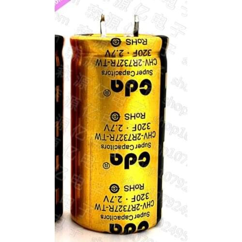 2PCS 2.7V320F CDA Gold capacitor 2.7V200F Farad capacitor 62 * 30