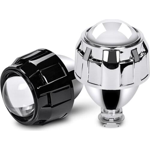 A70F 2Pcs 2.5 Inch Xenon LED Motorcycle Headlights H1 DC DC 12-24V Replacement Waterproof Lighting High-brightness Lamp