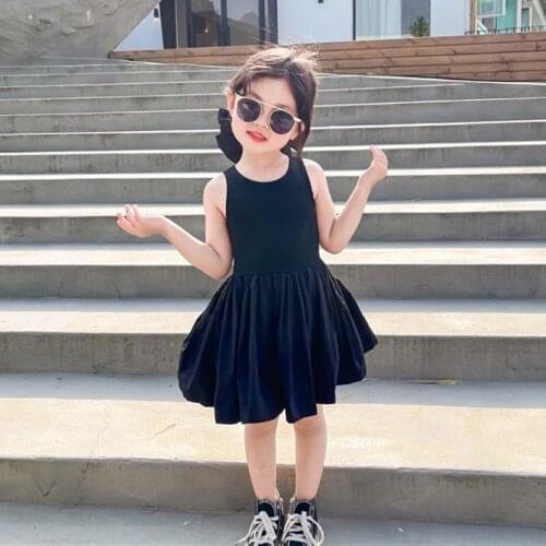 Hollead Summer Sleeveless Girls Dresses Childrens Party Wedding Costume 2021 Summer Toddler Kids Dresses Princess Clothing