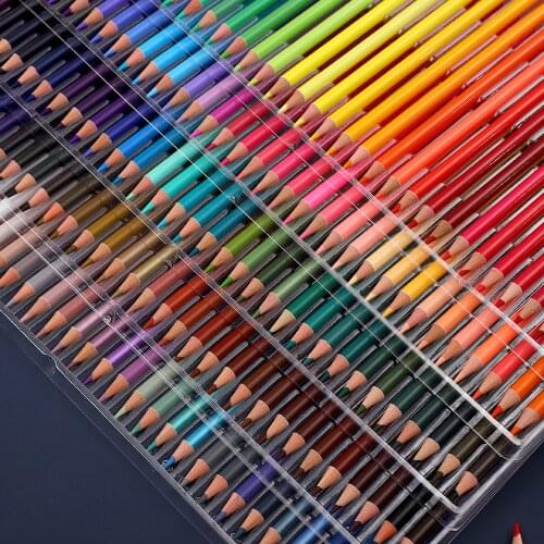 JIANWU ART5 160pcs Pencil Oily Color Lead Painting Kit Professional Childrens Soluble Brush Art Supplies for Artist stationery