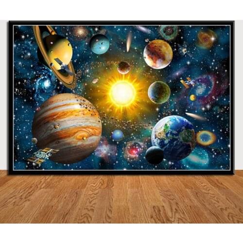 Planets Solar System Galaxy Universe Posters 5D Diy Diamond Painting Full Square Daimond Embroidery Cross Stitch Mosaic Picture