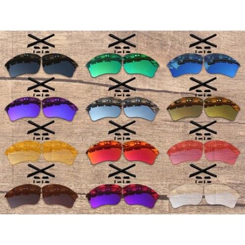 Vonxyz 20+ Color Choices Polarized Replacement Lenses & Nose Pads Ear Socks Rubber Kit for-Oakley Half Jacket XLJ Frame