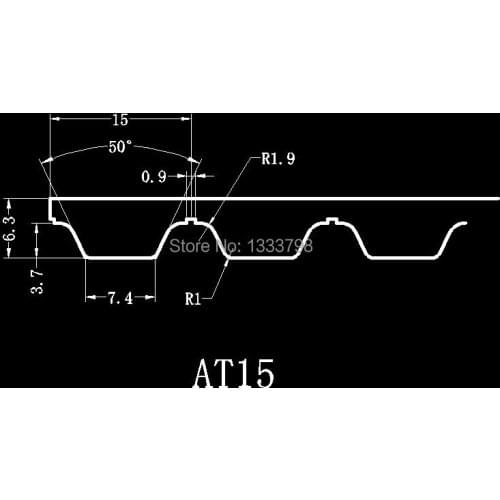 Last life time pu belt AT5 pulley, steel code timing belt
