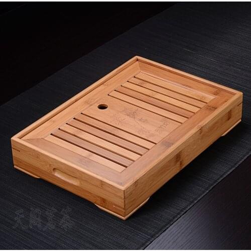 Slatted Box * Tea Serving Bamboo Tray 28*19cm Bamboo Tea Table Chinese Tea Set Natural Bamboo Tray Traditional Chinese Tea Tray