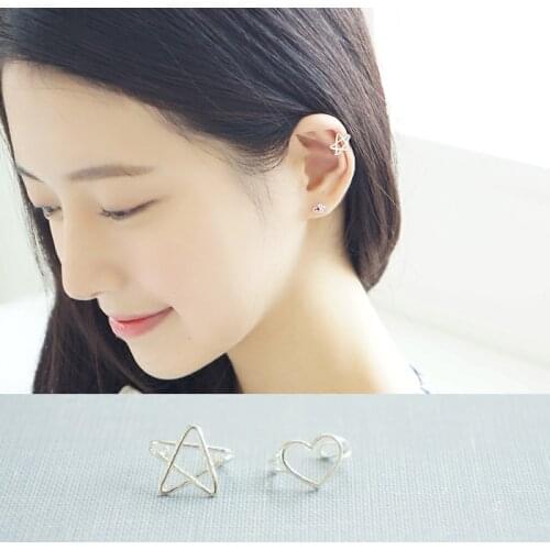 REETI 925 Sterling Silver star ear clip Dangle Earrings For Women Luxury Lady Party Fashion Jewelry