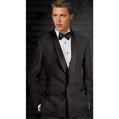 Modern design fashion groom leisure suit/fitted to the grooms best man wedding custom coat + pants + tie costume homme mariage