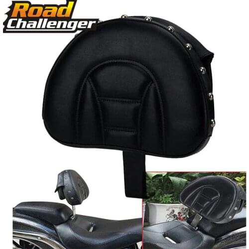 Backrest Black Adjustable Plug In Driver Rider Seat Cushion Pad Motorcycle For Harley Fatboy Heritage Softail 2007-2019 2018 179