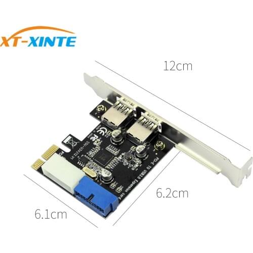 USB 3.0 pcie Adapter 2 Port USB to Pcie x1 Front Panel 20pin 20 pin USB3.0 PCI-e PCI Express Hub Controller Card Adapter