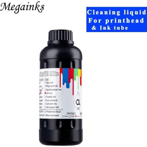 500ml uv cleaning liquid UV Ink Printhead Tube Cleaner Solution Fluid for Epson Roland Mimaki Mutoh Ricoh Cleaning Liquid