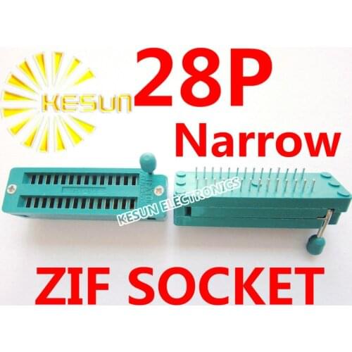 20PCS 2.54mm 28P Narrow Universal ZIF Socket 28pin